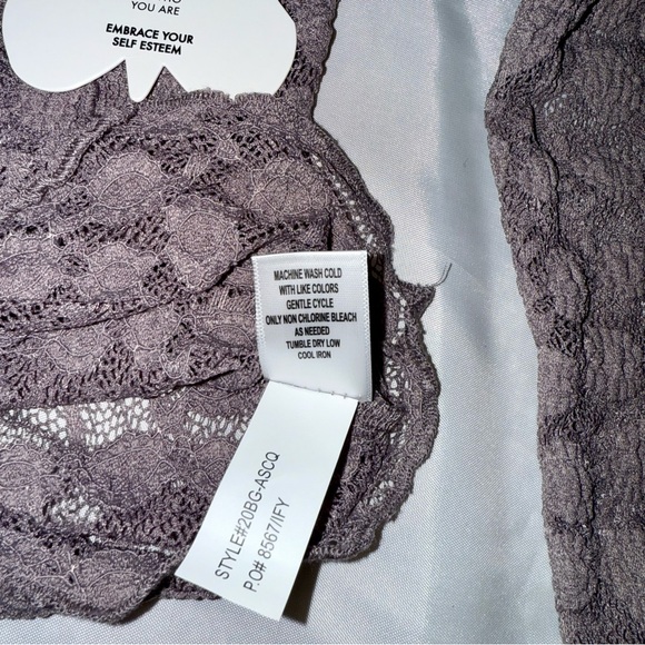 Self Esteem Women’s Purple L/S Lace Button-Up Shirt Top Chic Feminine - Picture 9 of 15